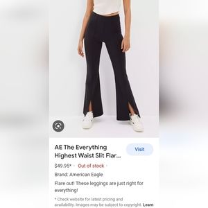 American Eagle high waist slit flare leggings